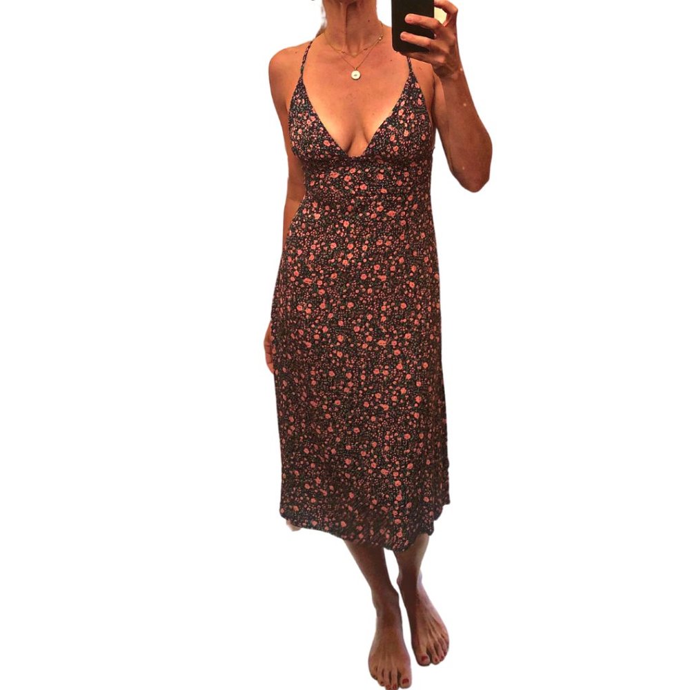 DRESS FORUM Floral Slip Dress Size S